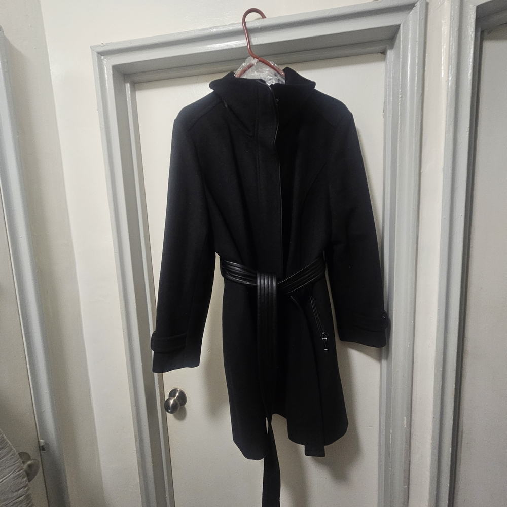 Vince Camuto Black Trench Coat with Belt
